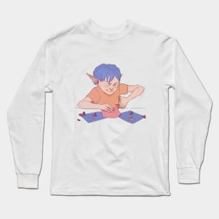 Lovely Elf Making Postcards Long Sleeve T-Shirt